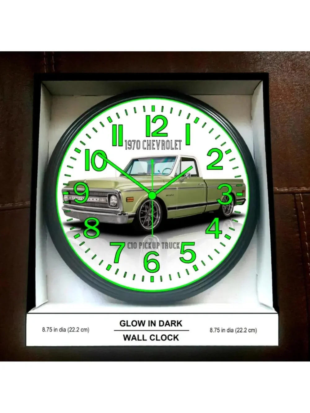 1970 Chevy Chevrolet C10 Truck Glow In The Dark Wall Clock New!